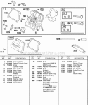 Cylinder Head Valves Diagram and Parts List for 187432-0110-E1  Briggs and Stratton Engine